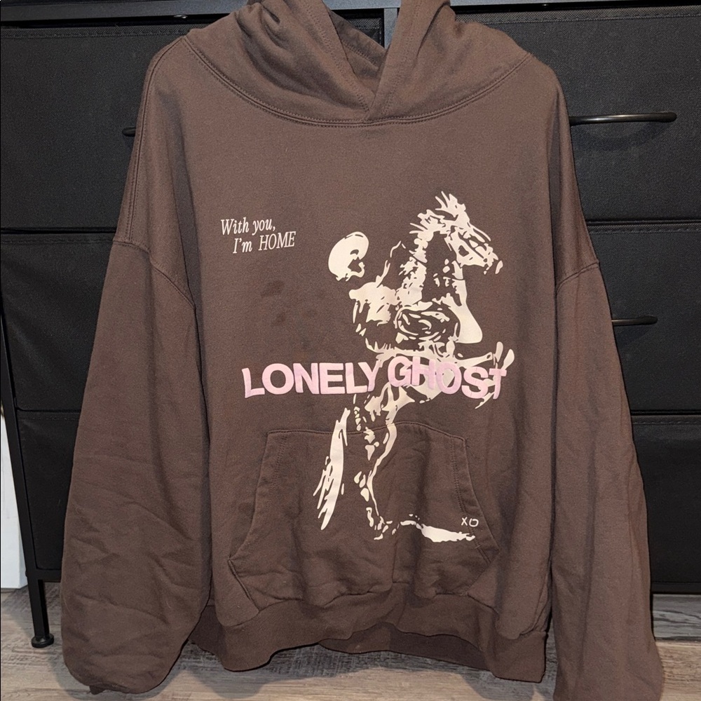 Lonely Ghost Earthy Brown Hoodie